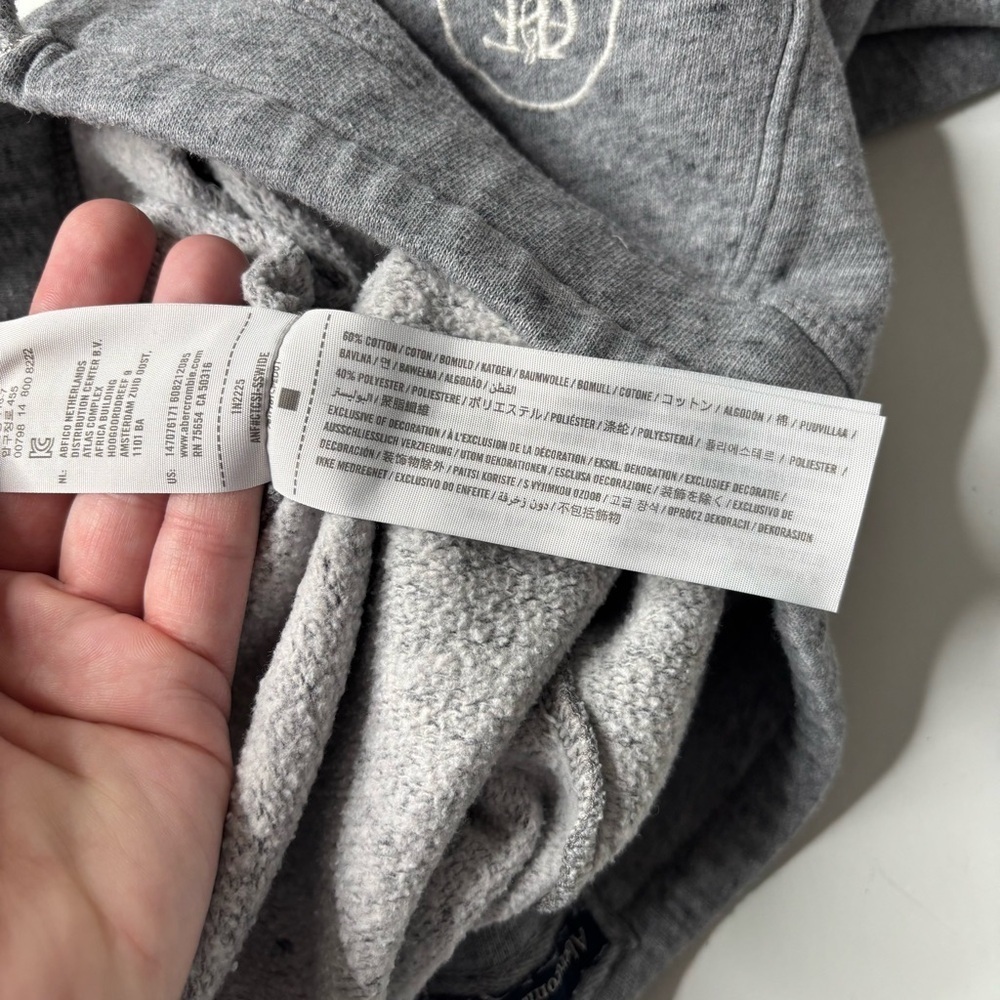 Abercrombie & Fitch Gray Spellout Classic Jogger Sweatpants XS Y2K - Picture 6 of 7